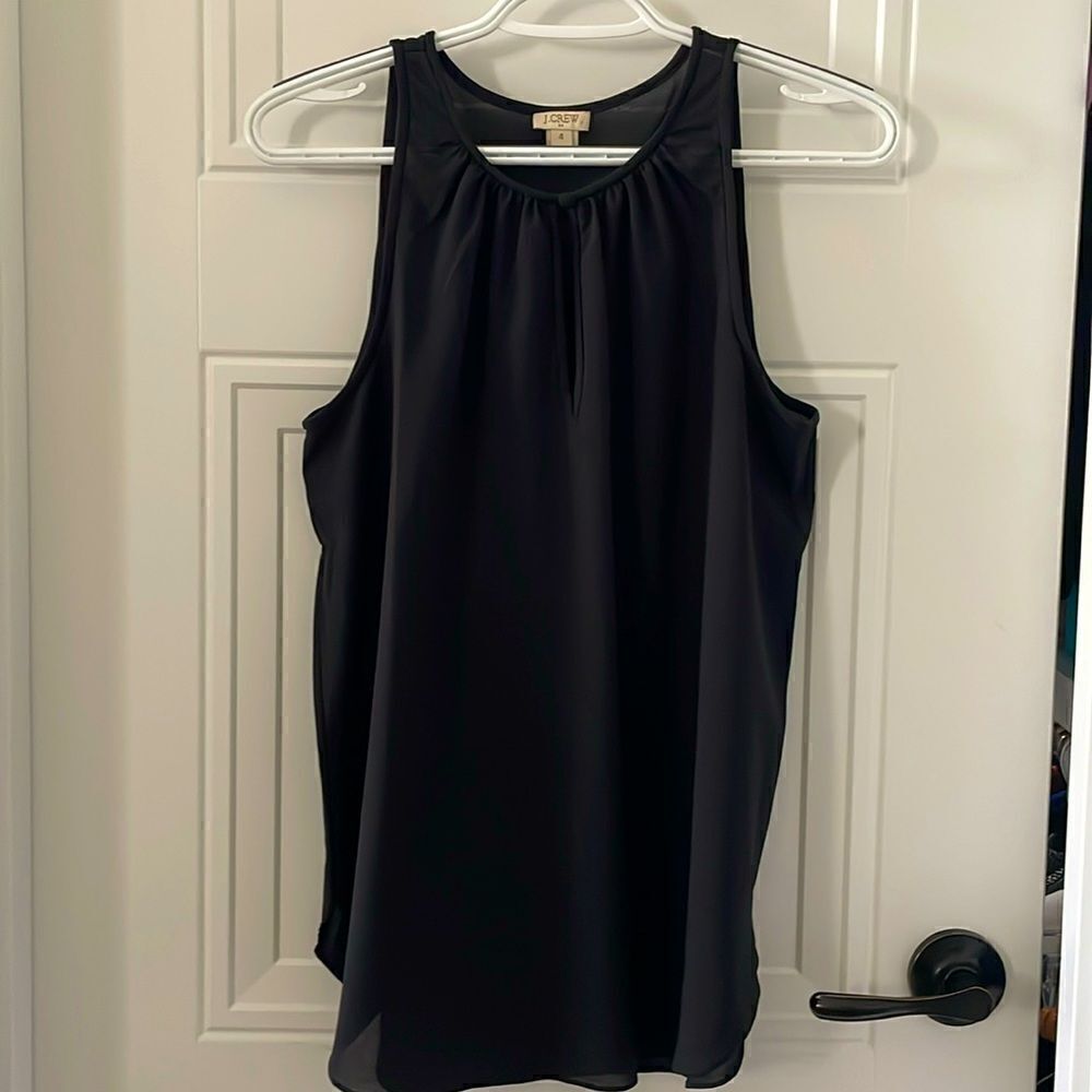 J. Crew Factory Black Sleeveless Blouse